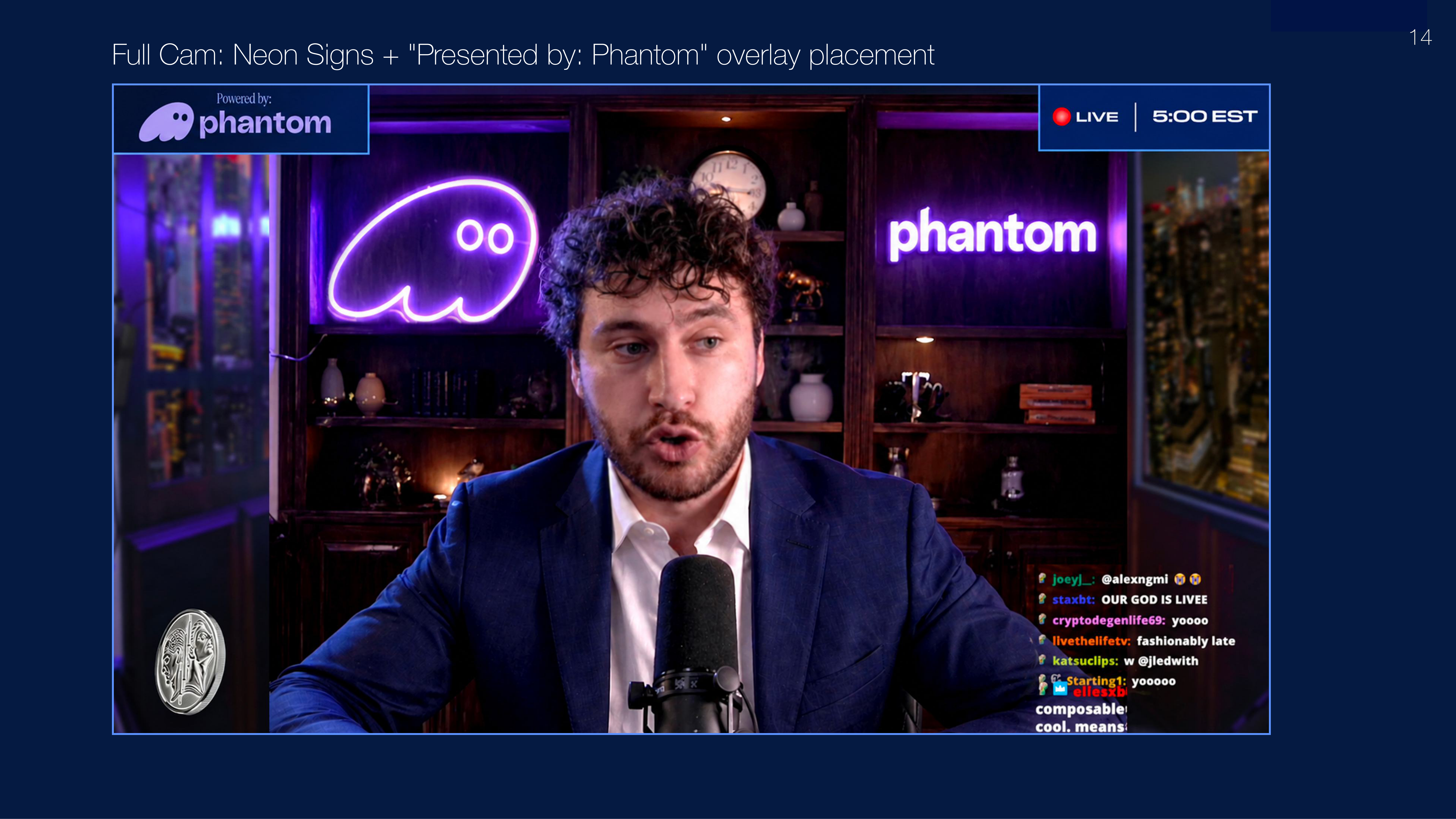 Full Cam: Neon Signs and Presented by Phantom overlay