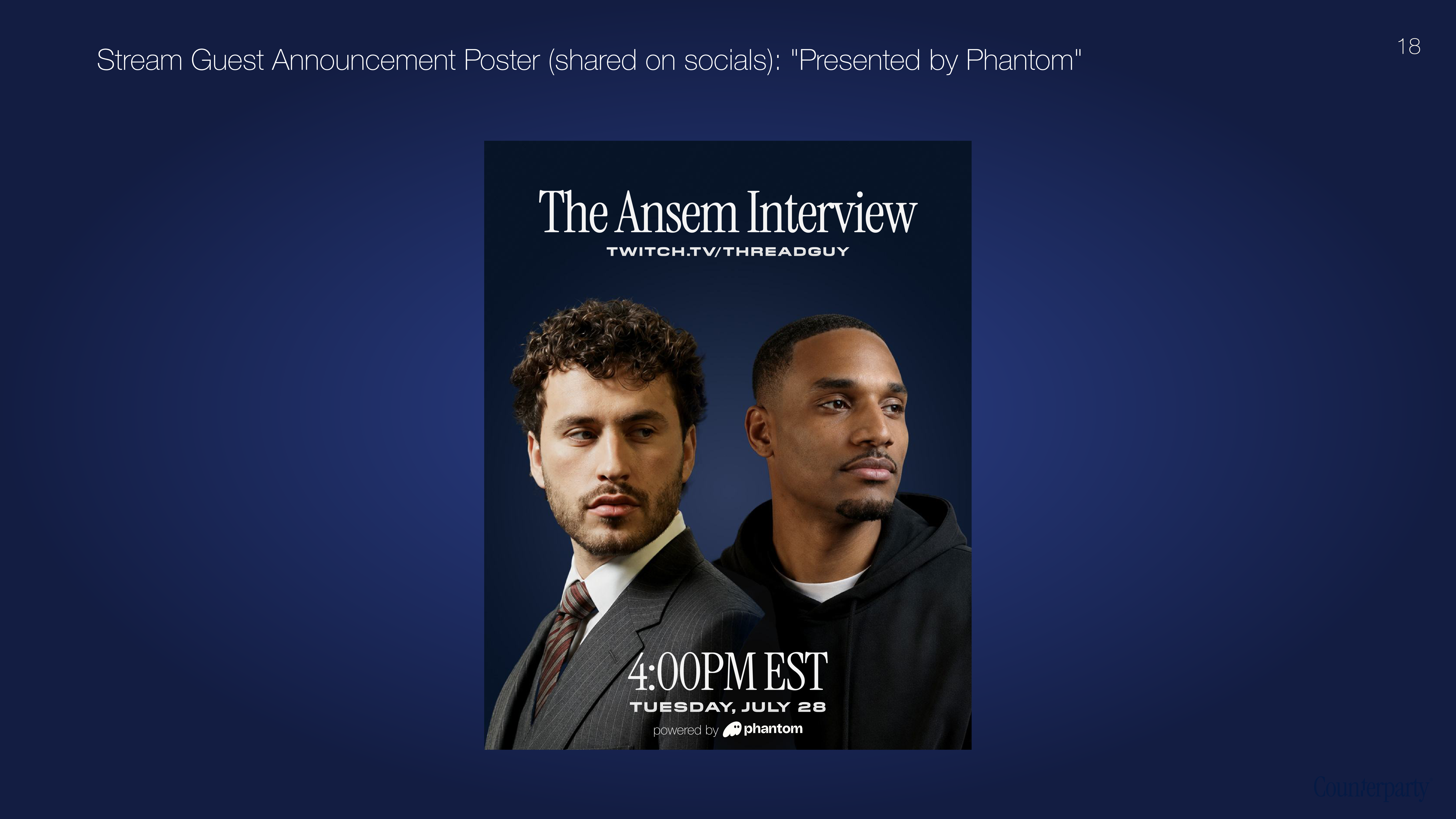 Stream Guest Announcement Poster presented by Phantom